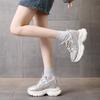 Thick-soled dad heightening shoes women's 2025 autumn new mesh casual breathable sports shoes versatile sports casual shoes