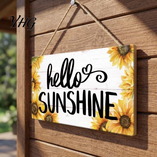 Tropical Beach House Ornament Summer Wood Sign for Front Door, Hanging Welcome Refreshing Entryway Sign, Rustic Wooden Door Hanger Home Porch
