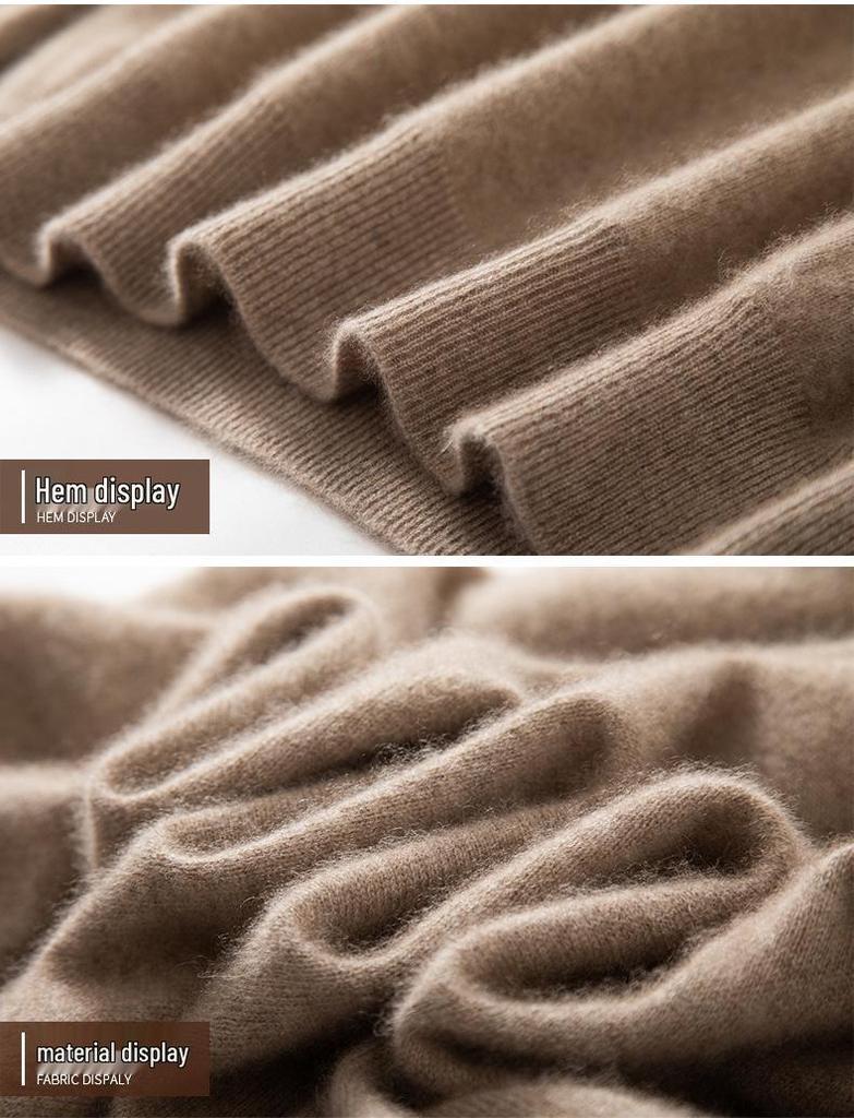 Men's Cashmere Half-High Neck Business Casual Sweater - Long Sleeve Autumn/Winter Knitwear