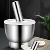 1pc Heavy Duty 304 Stainless Steel Manual Herb , Spice Grinder , Double Layer Thickened Design with Central Pestle ,Bowl, Non Slip Base for Garlic