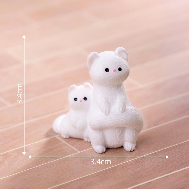 Roztomilé kreslené mini fretka kutilské domácí dekorace Stolní miniatury Kawaii Figurky Malé ozdoby Příslušenství Řemesla Dětské dárky