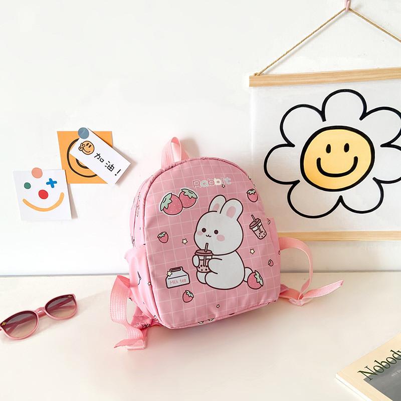 Cute Rabbit Pattern Oxford Cloth Backpack For Children Ideal For School And Playtime