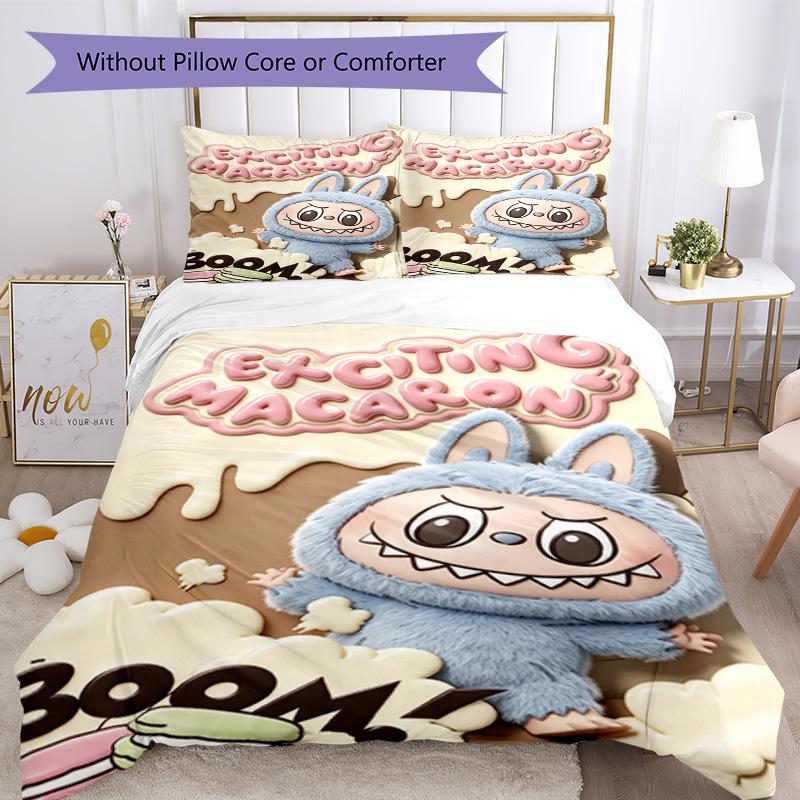 Labubu Quilt Cover Set Suitable for Playroom Machine Washable Perfect Gift for Friends Family