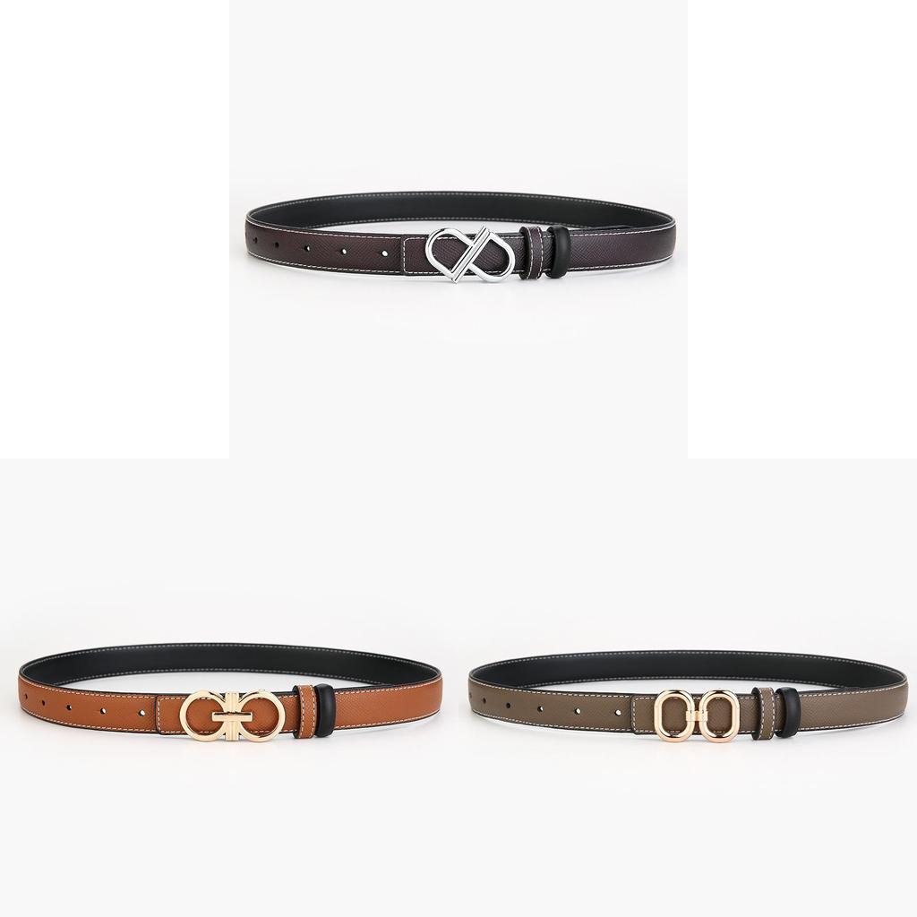 Leather Womens Waist Belt With Alloy Buckle For Office Wear And Daily Fashion