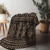 African Tribal Print Throw Blanket Bohemian Kilim Bedspread Decorative Sofa Cover Warm Fleece Blanket for Home Decor