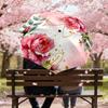1pc Rose Floral Automatic Folding Umbrella, Heavy Duty 8 Rib Iron Frame,  Suitable for Travel, Daily Use, Birthday, Decor Gift m0104041