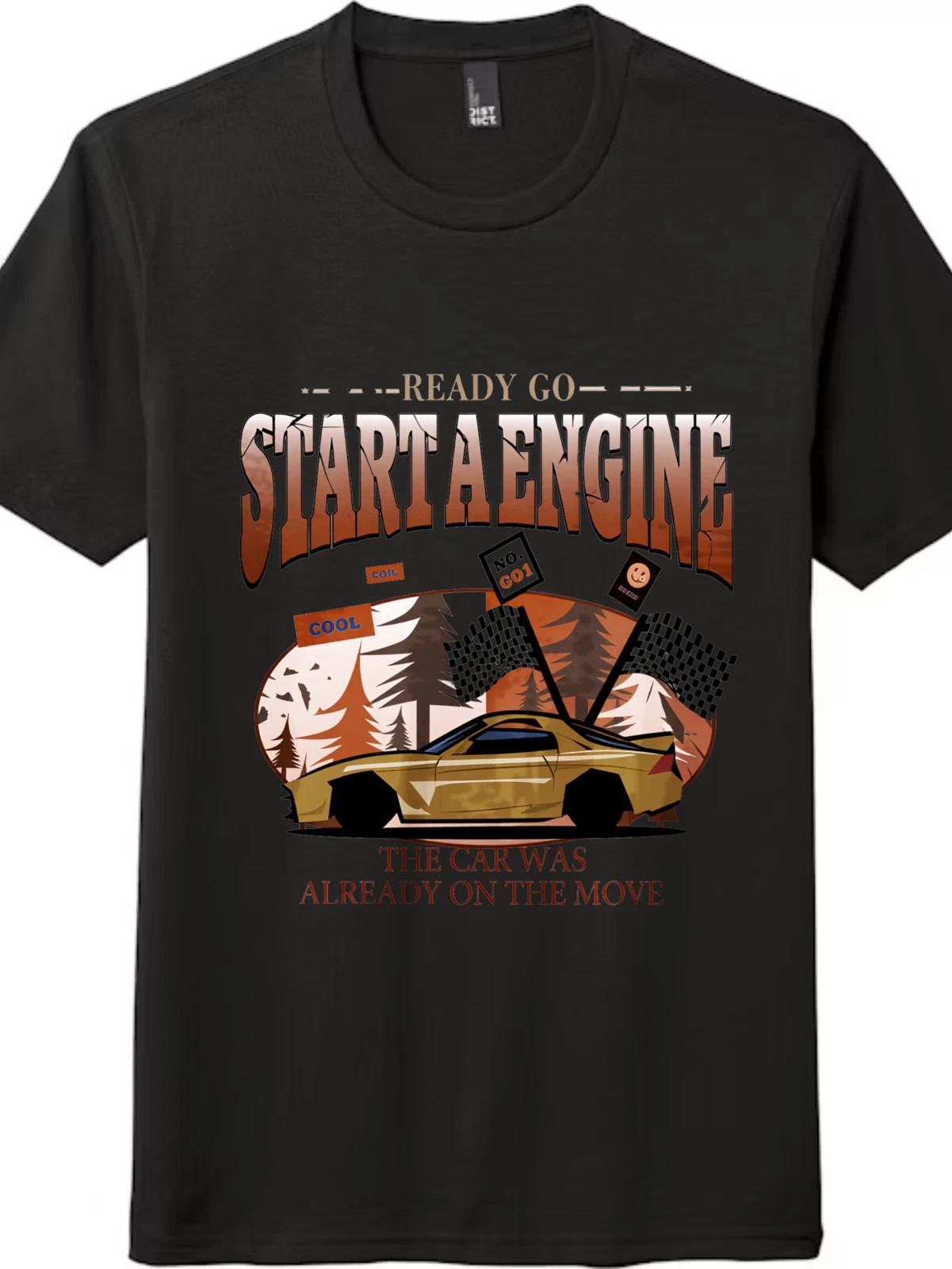 

Vintage Ready Go Racing Car Graphic Tee - Unisex Casual Car Enthusiast T-Shirt S