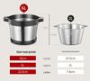 Fufumachine 12L Multifunctional Meat Grinder & Vegetable Mixer, Stainless Steel Baby Food Maker
