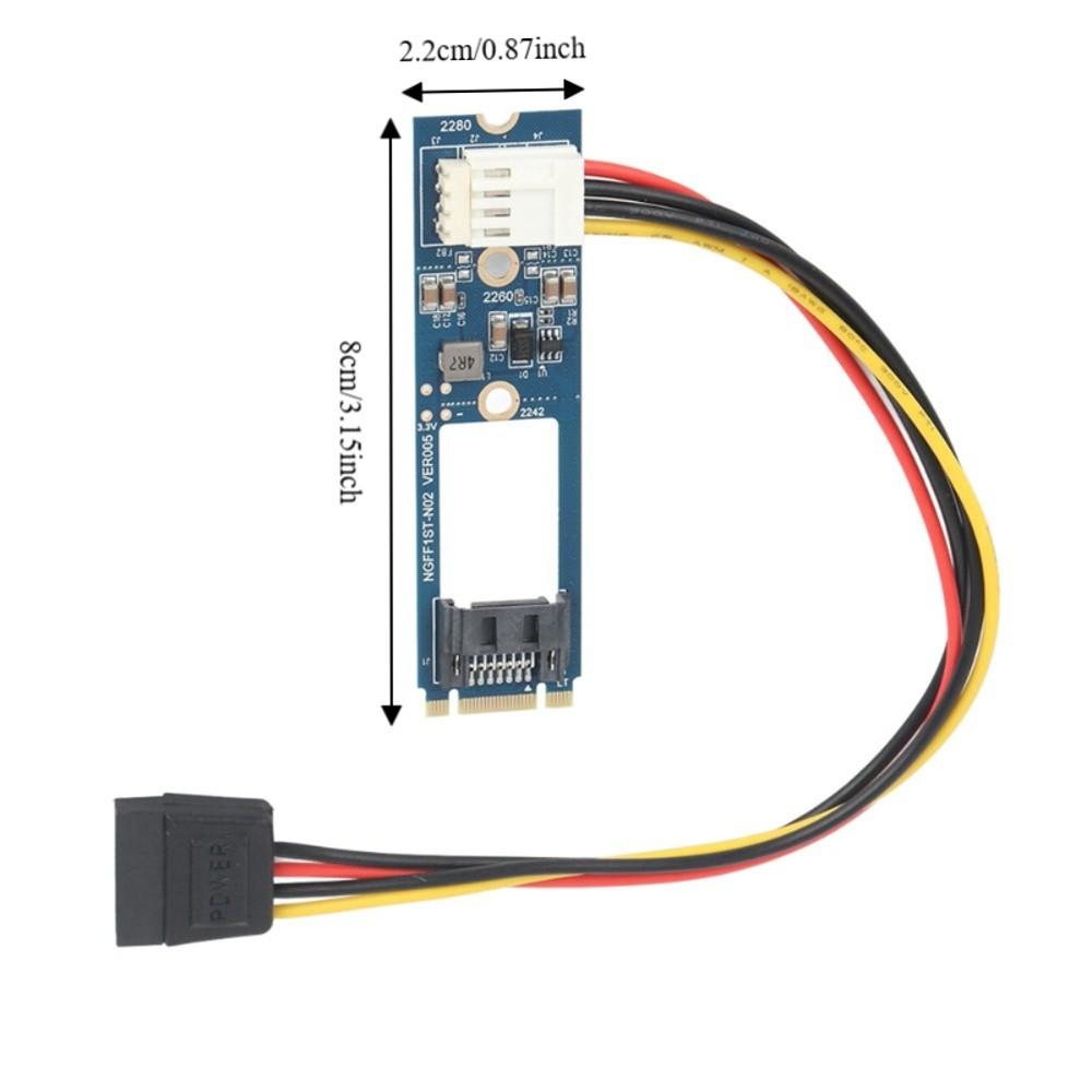 Practical 7Pin M.2 NGFF To SATAs Adapter 4Pin Power Cable 6.0Gb/s M2 Hard Drive Adapter M.2 To SATAs Converter Desktop PC