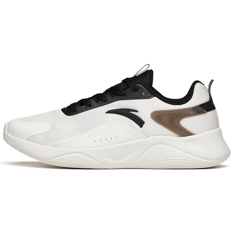 

New Anta Cushioned Slip-Resistant Abrasion-Resistant Breathable Low-Top Running Shoes Men s White Black 112215571-5 44.5