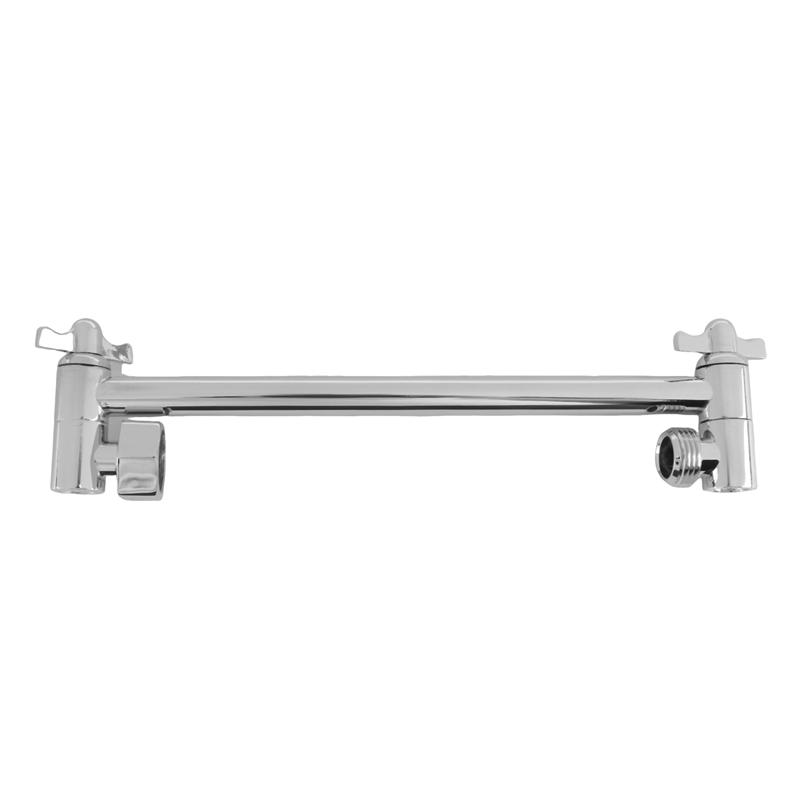 A96I-Shower Arm Extension, Arm Extender,Adjustable Height Shower Head Arm,Brass Shower Head Extension Arm,High Polished Chrome F
