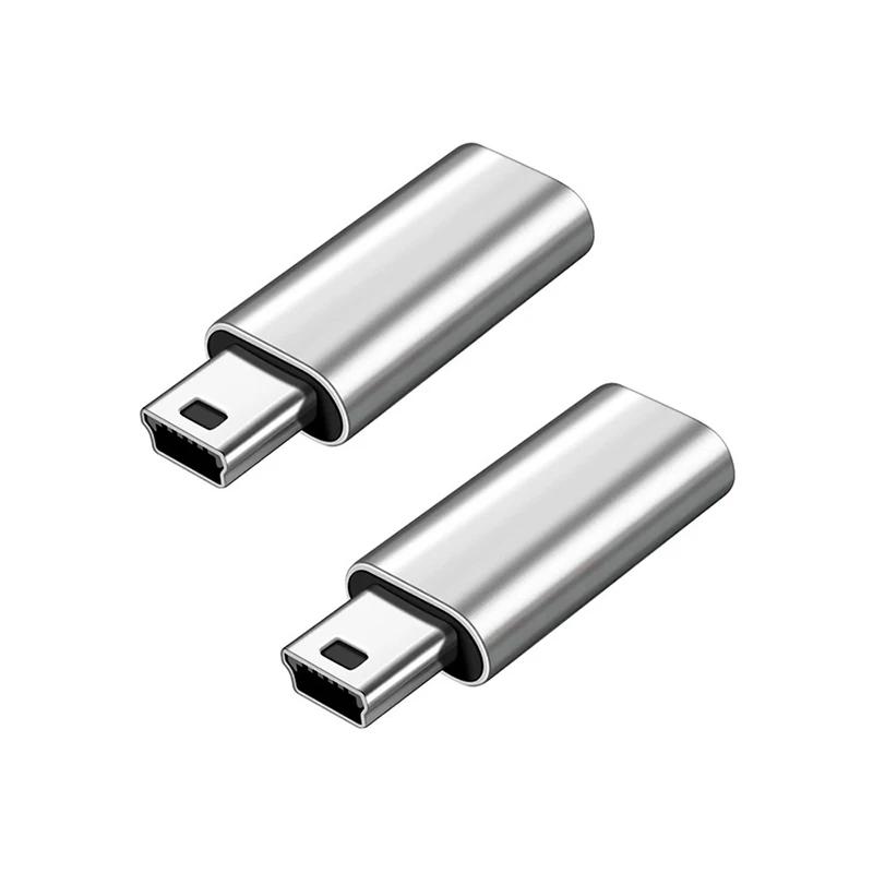 Mini USB To Type C Adapter 5 Pin Male Mini USB To Female USB Type C Data Transfer Connector for GoPro MP3 Camera PC Conventer