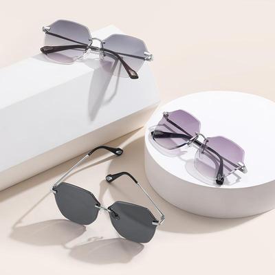Women's Trendy Frameless Gradient Sunglasses - UV Protection & Popular Fashion