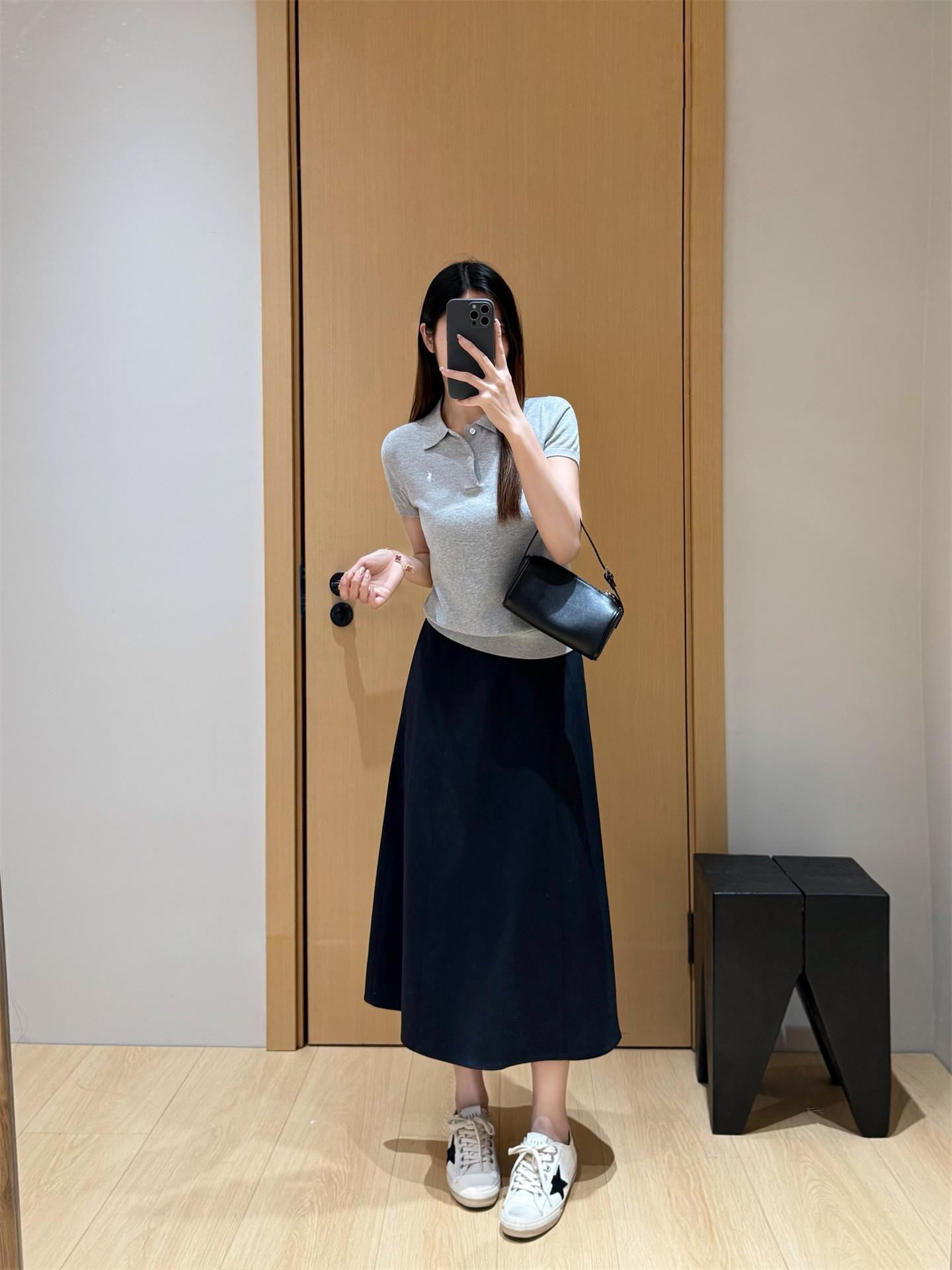 

New Hazy Gauze Anti-Wrinkle 7-Piece High-Waist A-Line Midi Tulip Skirt for Women XL - up to 70kg темно-синього кольору