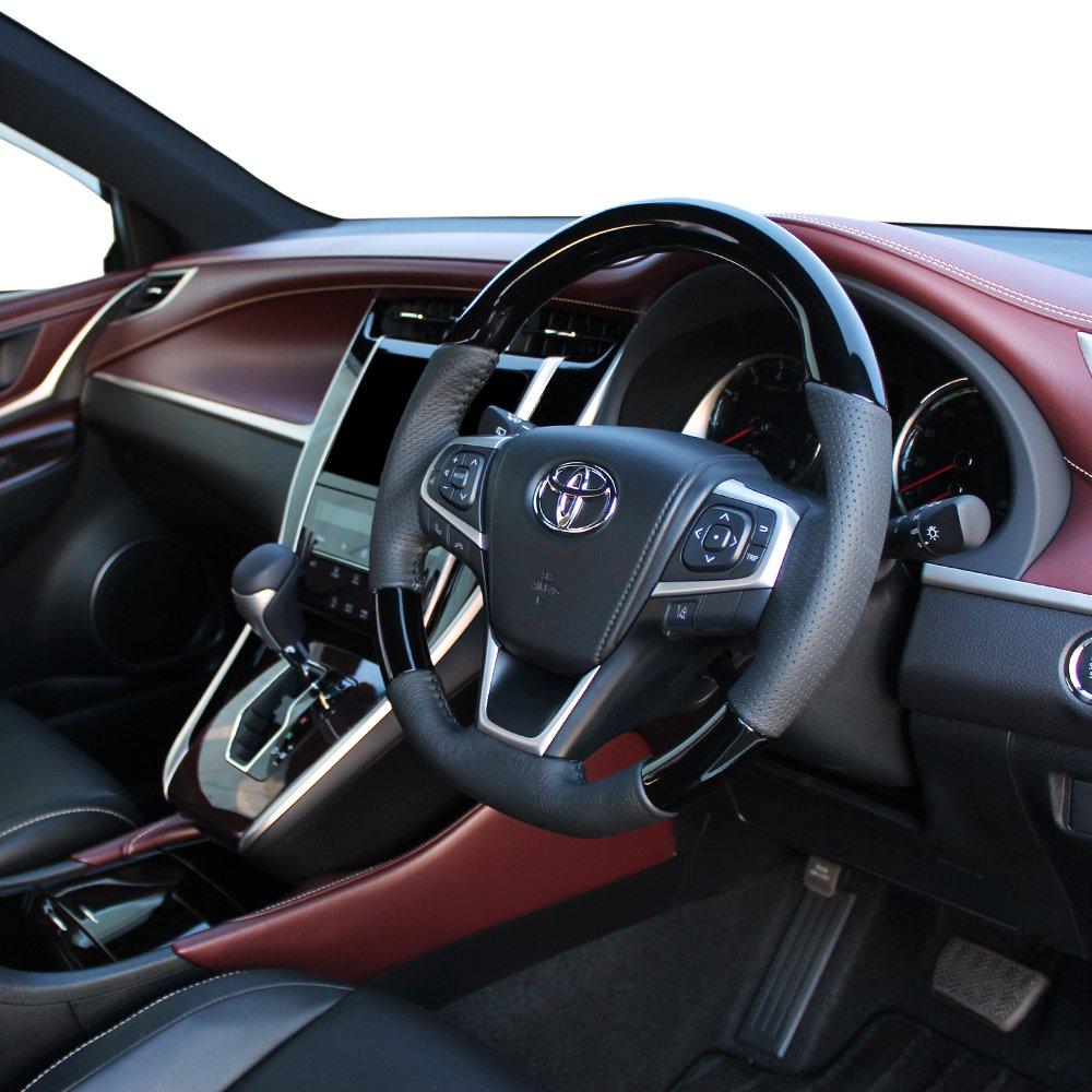 REAL Steering Wheel Original Series Piano Black [Harrier (60 Series)] R80-PBW-BK-REAL