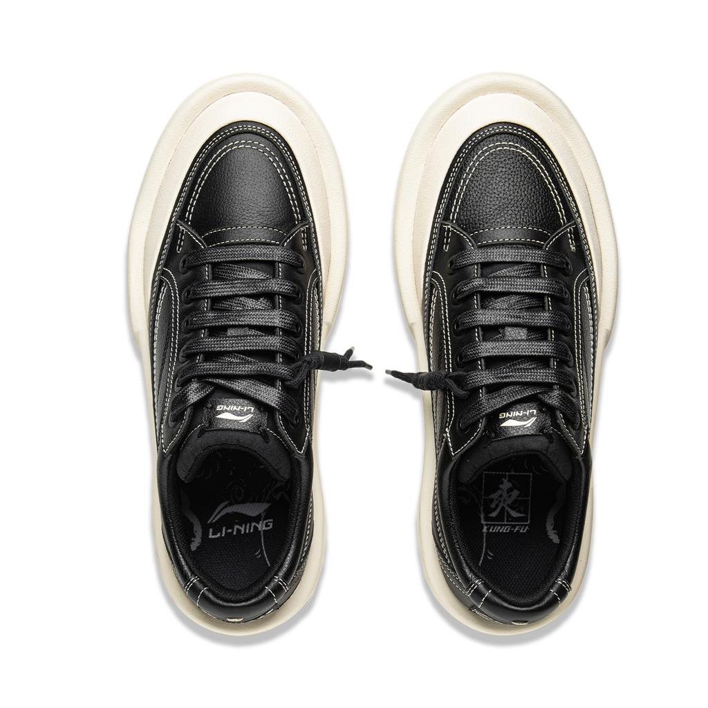 Li Ning Synthetic Leather, Cow Leather Cushioning, Wear Resistant Low top Casual Shoes Unisex AZGV081-2