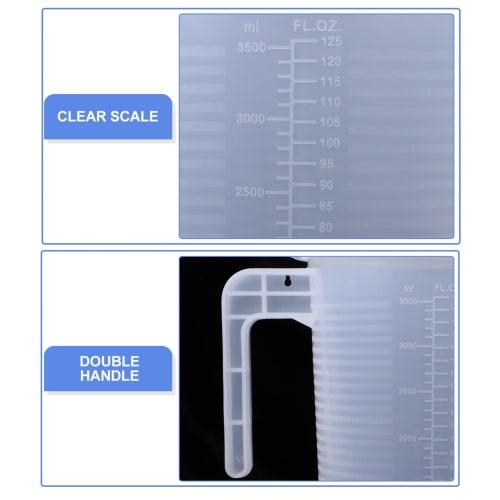 WINOMO Heat-Resistant Plastic Measuring Cup with Handle, 3.5L, with Lid, Polypropylene Resin, BPA-Free