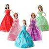 30cm Princess Doll Wedding Dress with Train - Gown for Girls' Toys
