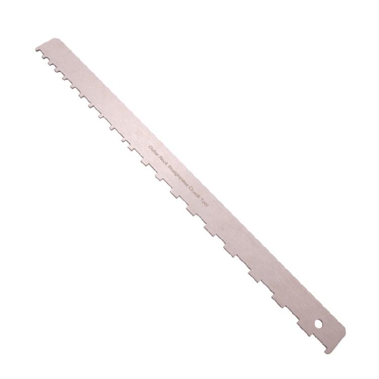 Guitar Neck Notched Straight Edge Luthier Tool, Stainless Guitar Straight Edge Notched Neck Leveling for Guitar Neck 1