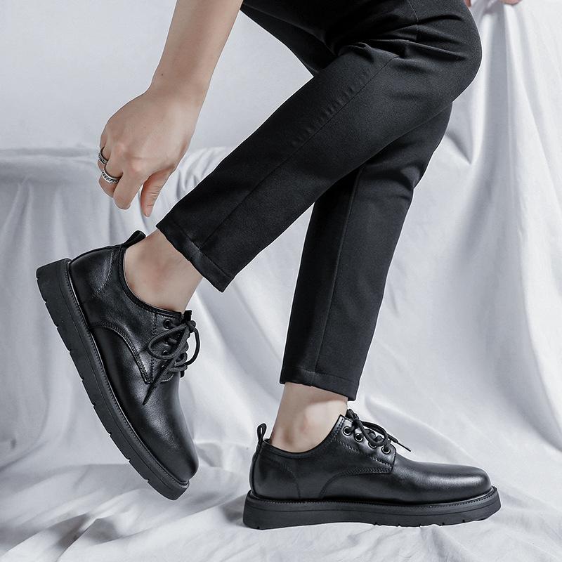 New Casual Round Head Leather Shoes British Style Small Leather Shoes Men'S Trend Men'S Large Size Shoes 86269-M