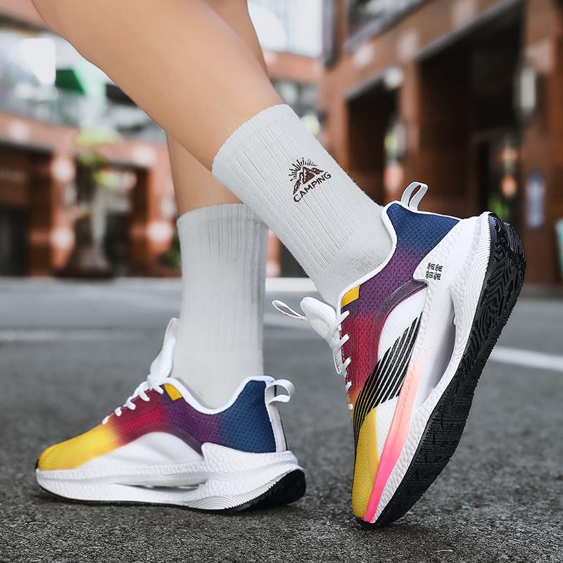 Professional Sports Tennis Shoes for Women, Ultra-light and Shock-absorbing Student Marathon Running Shoes for Men