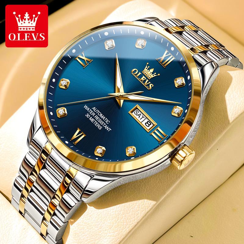 

Oulishi Men s Mechanical Watch - Hot-Selling Double Calendar Business Wristwatch
