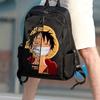 One Piece School Tote Anime Luffy Male Female Knapsack Teenager Designed Rucksack Learner Roomy Book Bag Rucksack Gift
