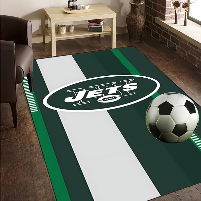 New York Football Logo Rug Office Carpet Non-Slip Mat, Chair Rug Floor Covering for Gaming, Bedroom, Living Room , Home Decor Christmas Gift