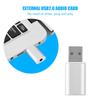 External USB 2.0 to 3.5mm Stereo   Sound Card Mic Adapter Speaker (Black)