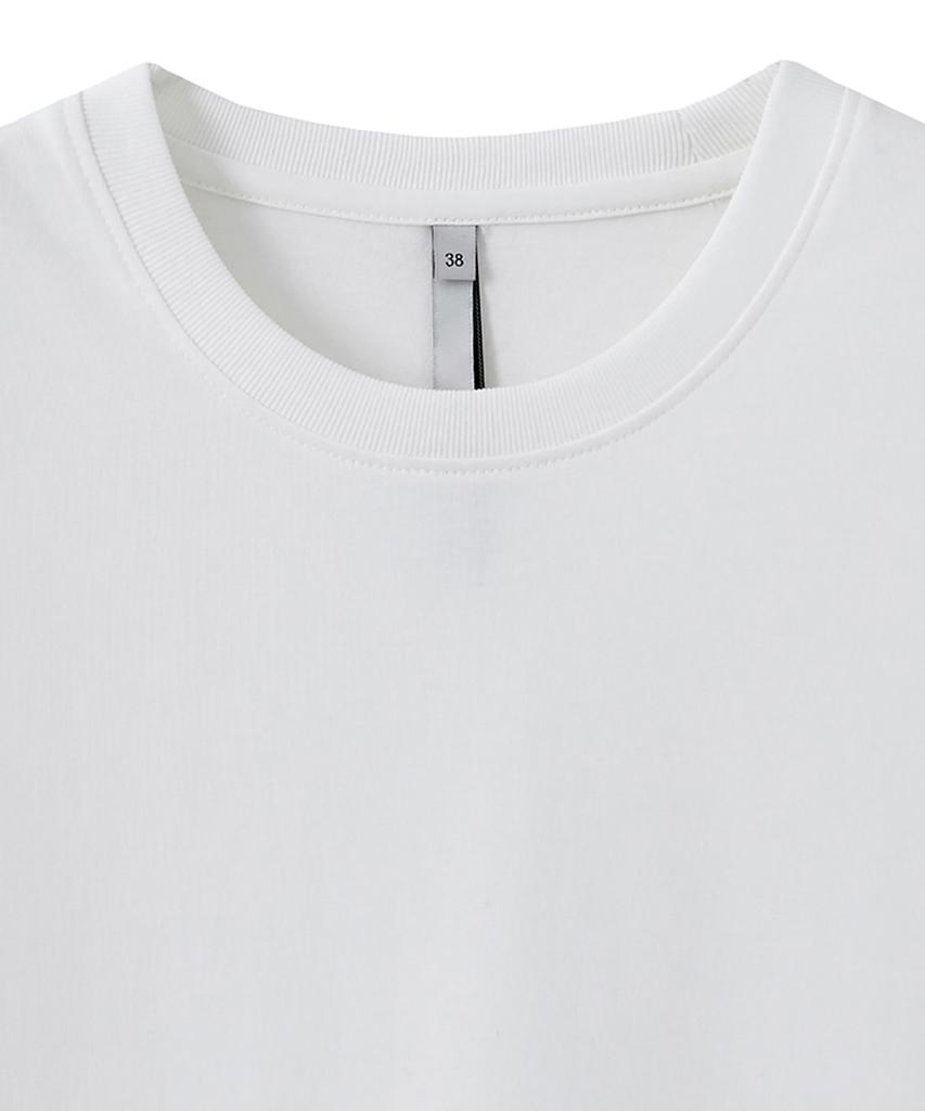 NOIRER FOR WOMAN Supima Cotton Luxe Crop T-Shirt (White)