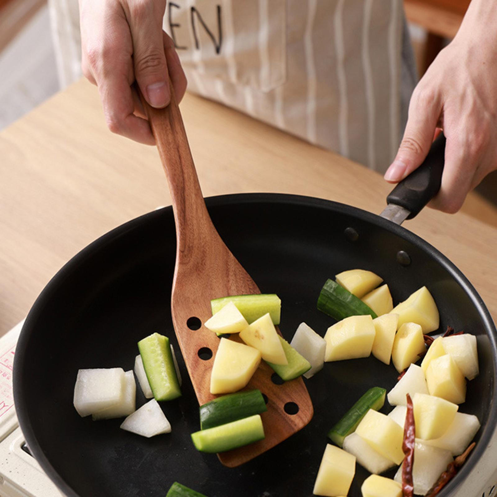 

Wooden Spurtle for Cooking Utensils Housewarming Gifts Nonstick Ideal Cookware