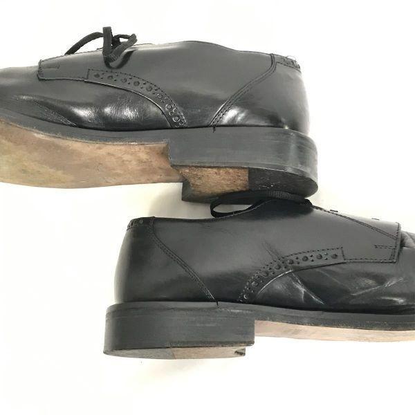 Tillverkad i Italien/JOHNSTON & MURPHY/Cap Toe Skor med rakt tåparti/8.5M/26.0-26.5/Svart/(BEGAGNAD)