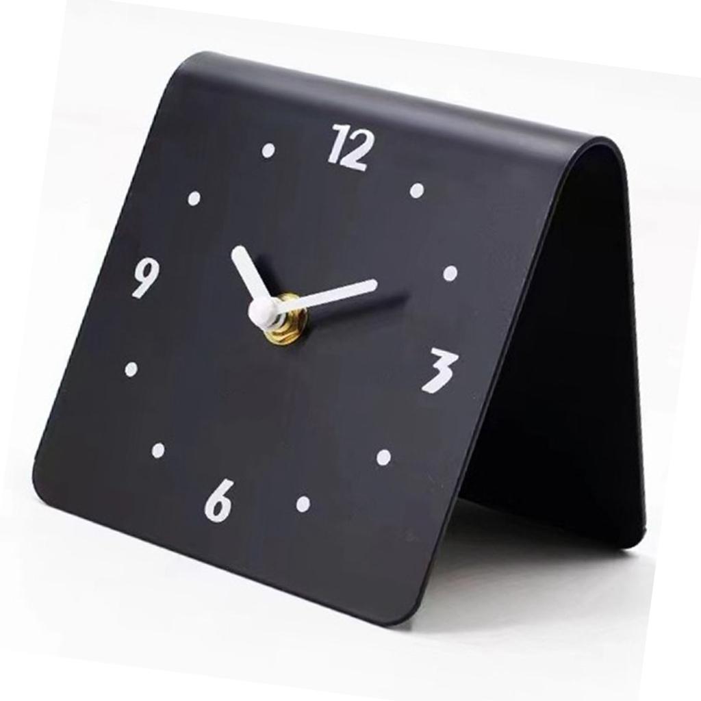Desktop Clock   Quiet Movement Metal Desk Clock Ornament for Bedroom Bedside Living Room Home