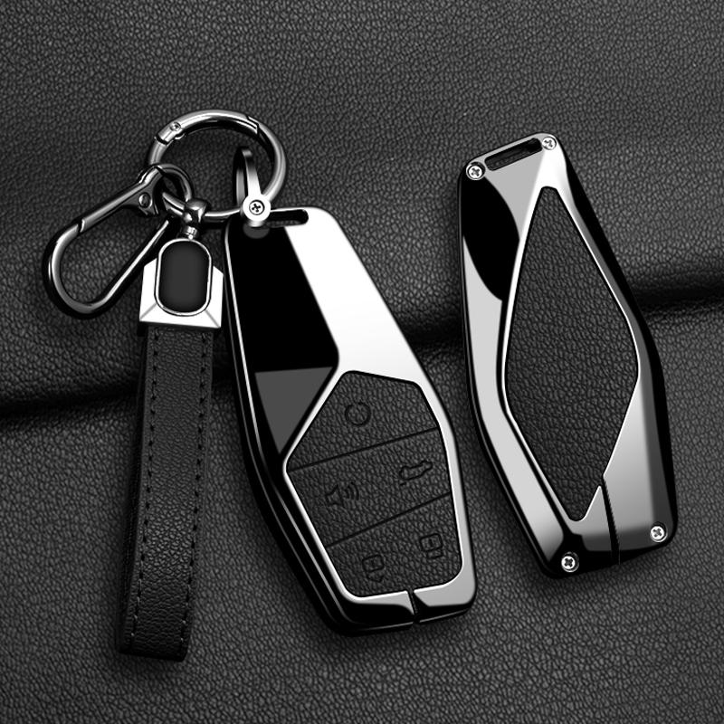 Zinc Alloy Car Key Case Fob For Mg One Remote Protection Cover Shell Keychain Ring Holder In