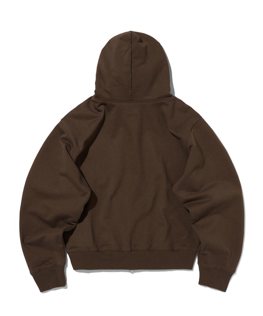 Suade Basic Hood Zip Up [Mocha Brown]