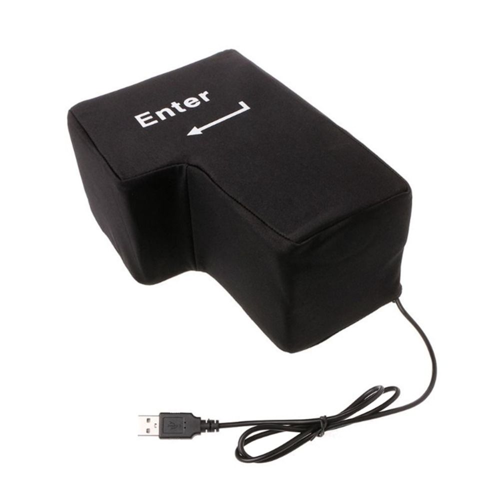 Desktop Pillow Big Enter Key USB Keyboard Computer Enter Key USB Vent Button Office Supplies