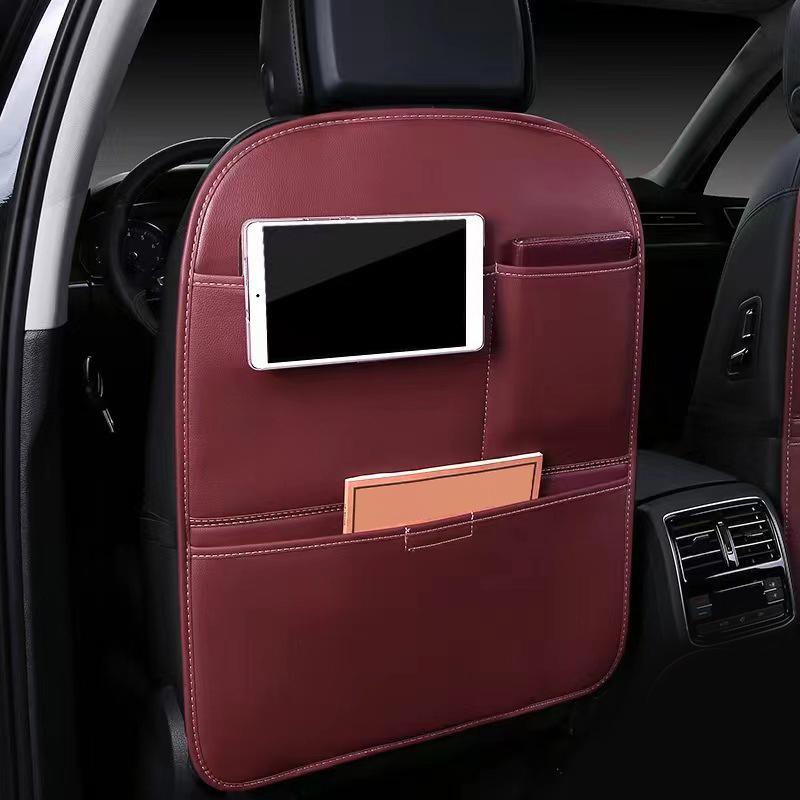 PU Leather Car Seat Cover Anti Kick Pad Children's Anti Dirt Protective Pad  Car Rear Multi-function Storage Bag Wear-resistant