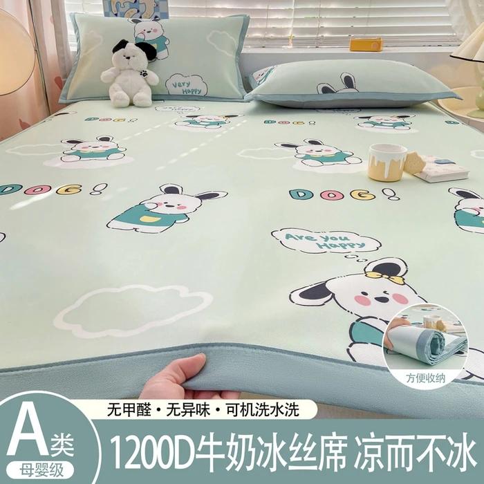 

Весна/лето Новинка 1200D цифровая печать карбоновый легкий молочный ледяной шелковый коврик мягкий прохладный коврик простыня 90x200cm 1pcs sheet