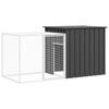 Vidaxl Rabbit Cage, Anthracite, 200X91X100Cm, Galvanized Steel