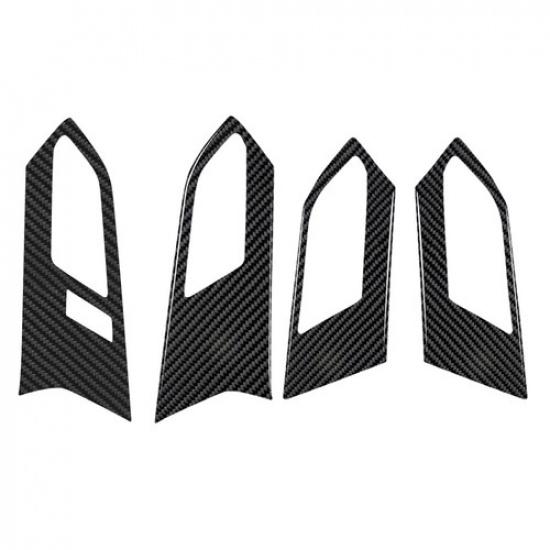 4Pcs Carbon Fiber Interior Door Handle Cover Trim For Volkswagen Jetta -