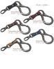 Tochigi Leather Carabiner with Mini Snap Hook SMK Keychain [highstyle] & Club-Type (Antique/Dark Brown)