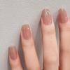 Wearable Nude Pearl Glitter Manicure: High-Quality Detachable False Nail Tips