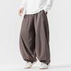 Men Korean Wide Leg Pants 2025 Men Black Loose Casual Trousers Men Soild Color Chinese Style Streetwear Joggers Cargo Pants