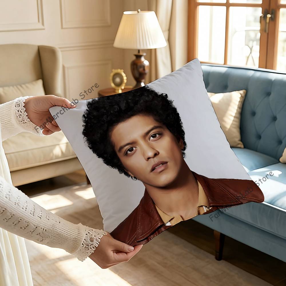 Singer BBruno MMars Printed Pillow Cover Cushion Case Simple Sofa Pillow Case No Pillow Core