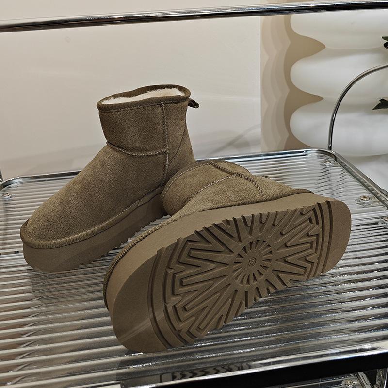 Schneestiefel mit dicker Sohle, gepolstert, verdickte, warme Baumwollschuhe, Baumwollstiefel