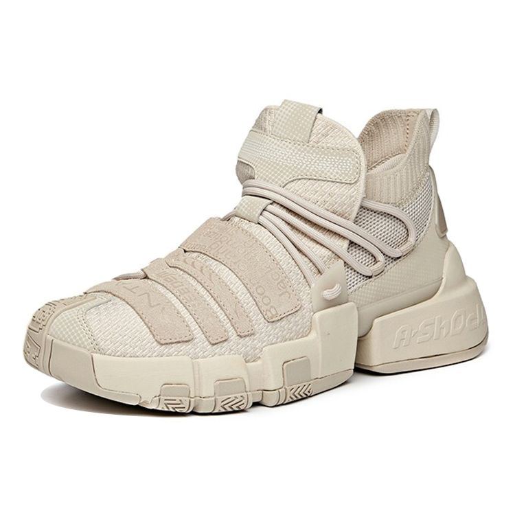 Anta Player 3 Low Basketball Shoes Men Sneakers Linen-Gray 912031657-3