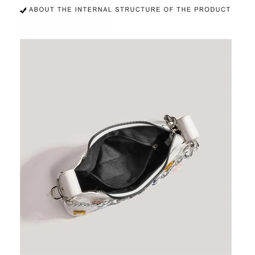 Flower Baguette Bag, High-end Texture, Niche Underarm Messenger Bag For Women