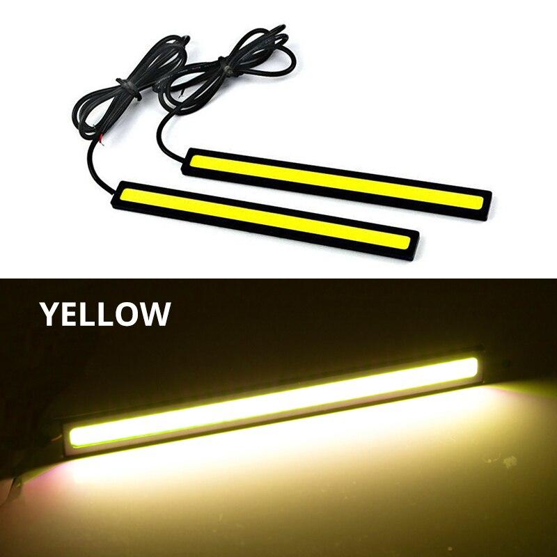 2pcs 17cm Universal Waterproof Daytime Running Lights COB Fog Lamp Car Styling Led Day Light DRL Lamp Fog Bar Lamp Strip Lights