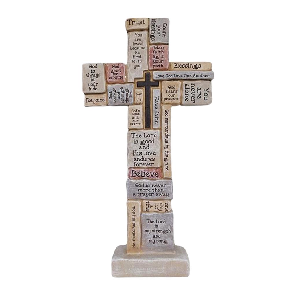 Resin Craft Ornament Resin Carved Cross