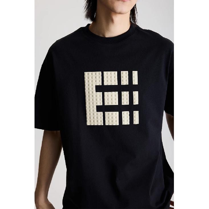 Мужская футболка с коротким рукавом лето 2025 новая тонкая модная свободная универсальная однотонная с коротким рукавом большого размера с коротким рукавом M чёрный 1397₽